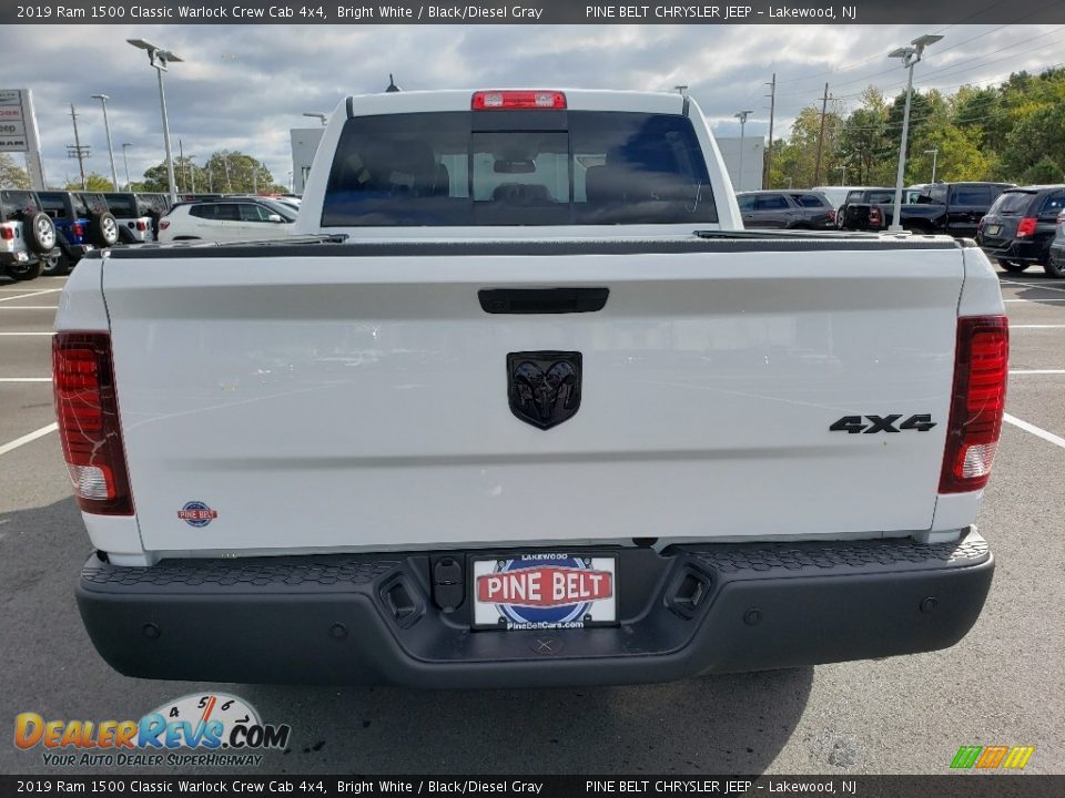 2019 Ram 1500 Classic Warlock Crew Cab 4x4 Bright White / Black/Diesel Gray Photo #5