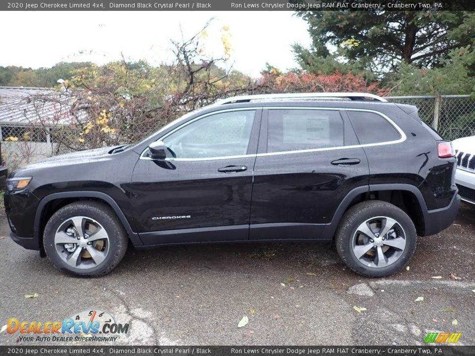 2020 Jeep Cherokee Limited 4x4 Diamond Black Crystal Pearl / Black Photo #5