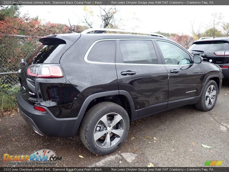 2020 Jeep Cherokee Limited 4x4 Diamond Black Crystal Pearl / Black Photo #6