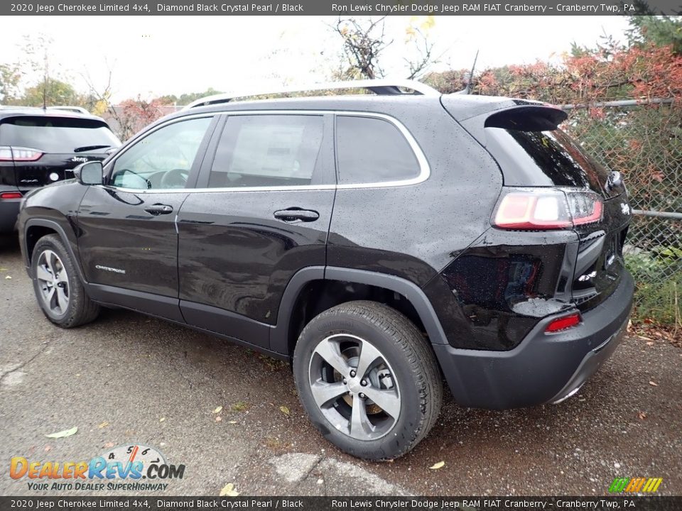 2020 Jeep Cherokee Limited 4x4 Diamond Black Crystal Pearl / Black Photo #7