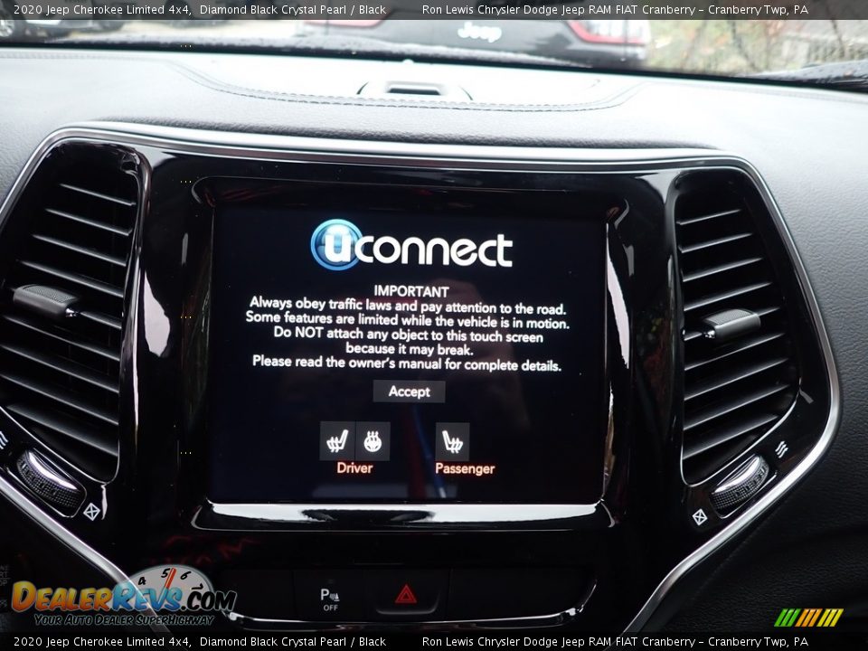 2020 Jeep Cherokee Limited 4x4 Diamond Black Crystal Pearl / Black Photo #14