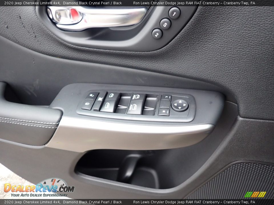 2020 Jeep Cherokee Limited 4x4 Diamond Black Crystal Pearl / Black Photo #20