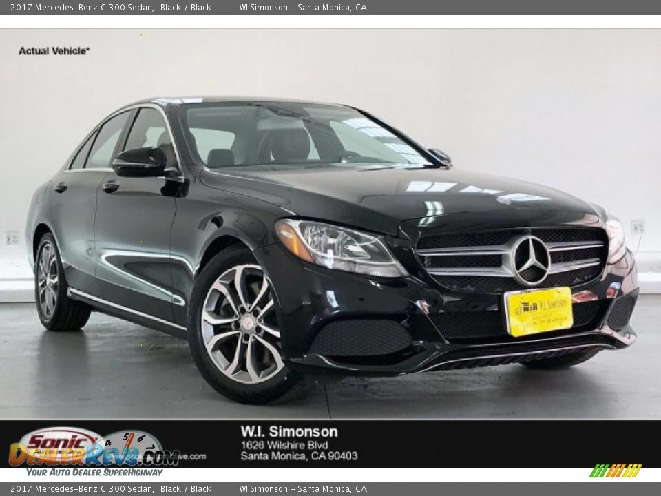 2017 Mercedes-Benz C 300 Sedan Black / Black Photo #1