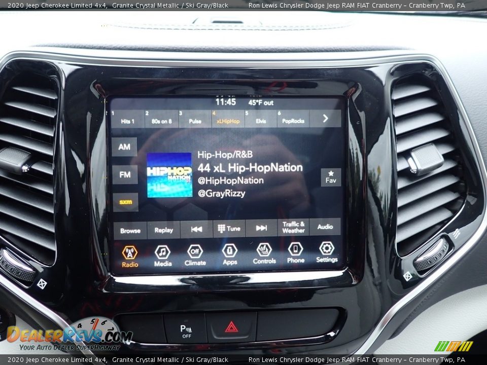 2020 Jeep Cherokee Limited 4x4 Granite Crystal Metallic / Ski Gray/Black Photo #16