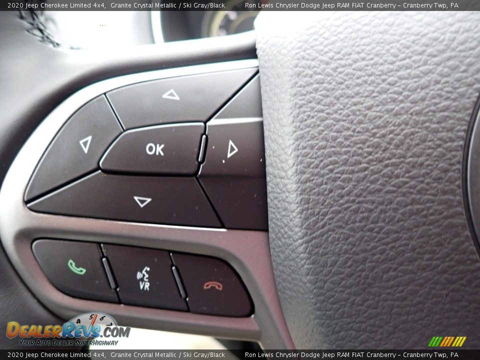 2020 Jeep Cherokee Limited 4x4 Granite Crystal Metallic / Ski Gray/Black Photo #19