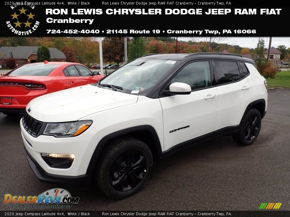 2020 Jeep Compass Latitude 4x4 White / Black Photo #1