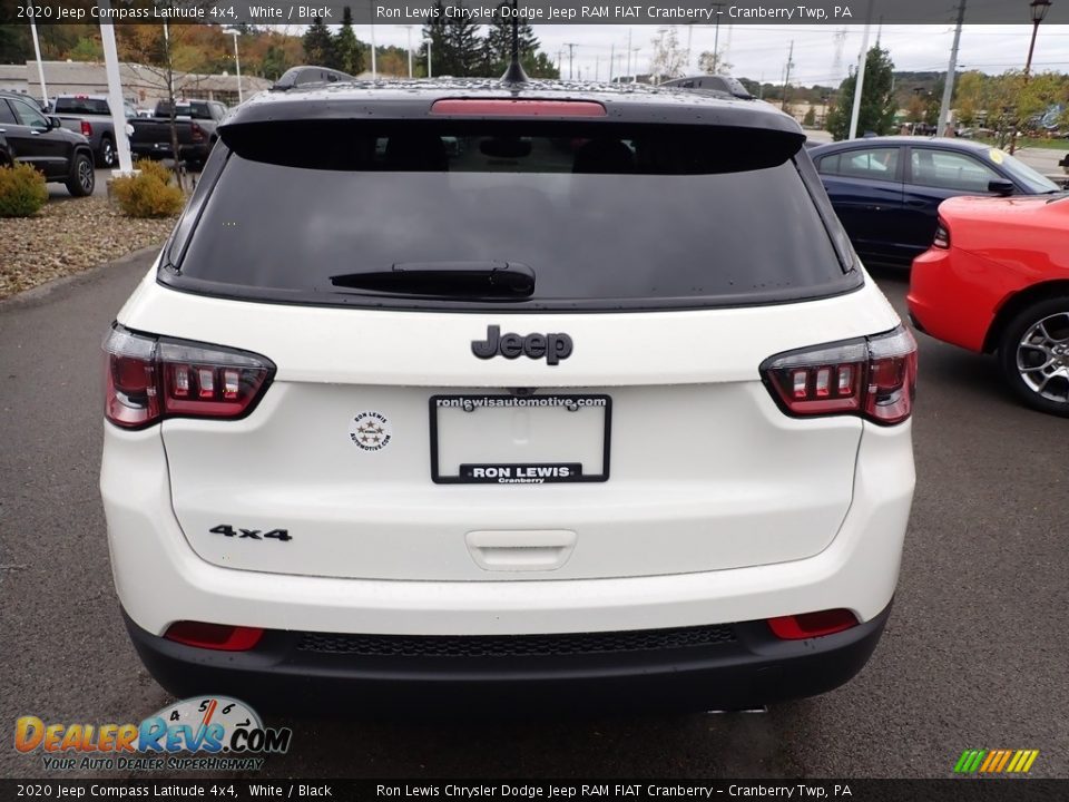 2020 Jeep Compass Latitude 4x4 White / Black Photo #4