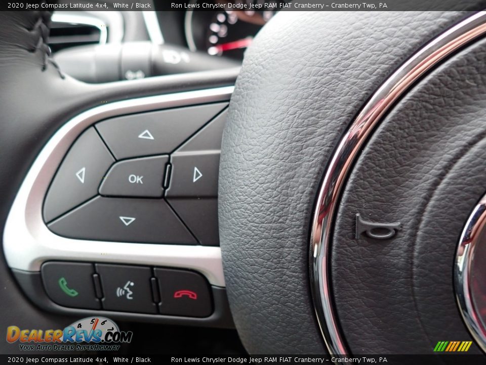 2020 Jeep Compass Latitude 4x4 White / Black Photo #19