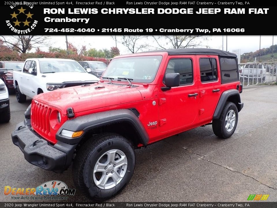 2020 Jeep Wrangler Unlimited Sport 4x4 Firecracker Red / Black Photo #1