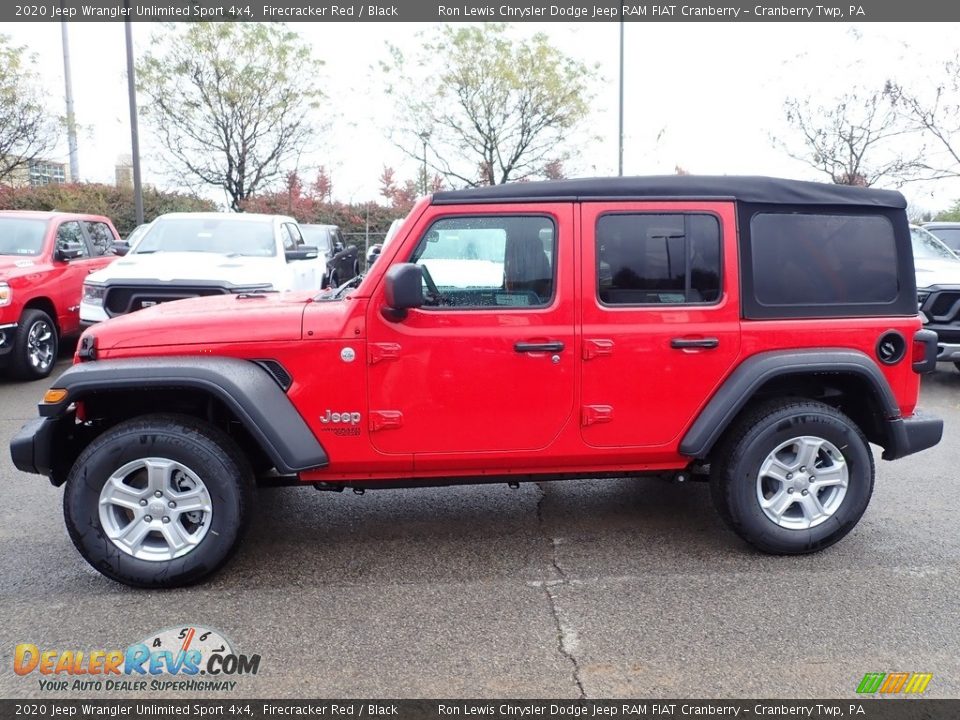 2020 Jeep Wrangler Unlimited Sport 4x4 Firecracker Red / Black Photo #2