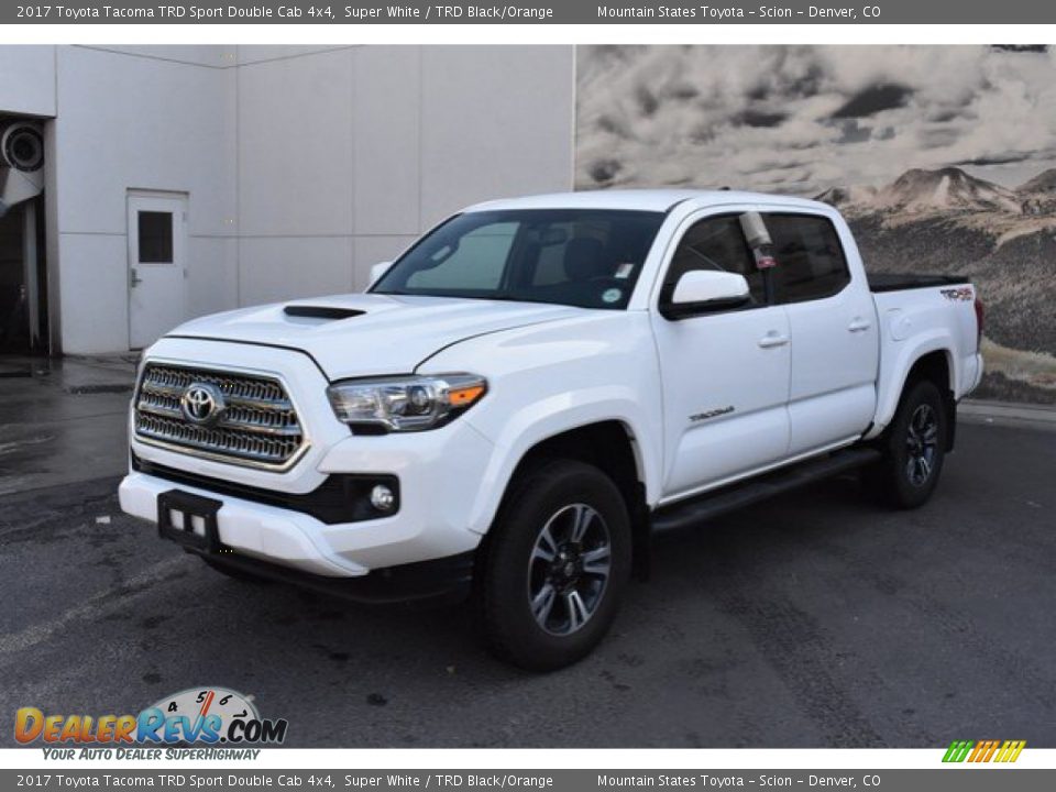 2017 Toyota Tacoma TRD Sport Double Cab 4x4 Super White / TRD Black/Orange Photo #2