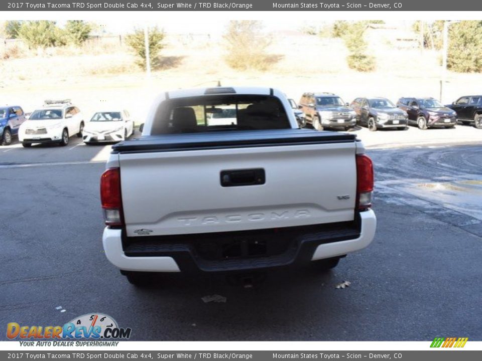 2017 Toyota Tacoma TRD Sport Double Cab 4x4 Super White / TRD Black/Orange Photo #5