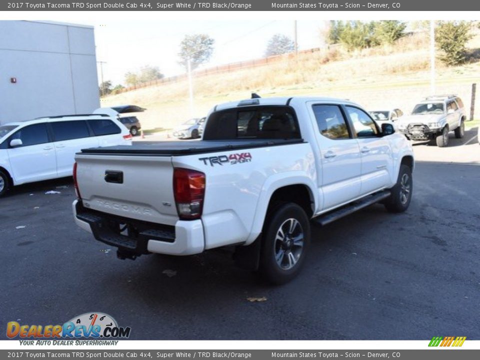 2017 Toyota Tacoma TRD Sport Double Cab 4x4 Super White / TRD Black/Orange Photo #6