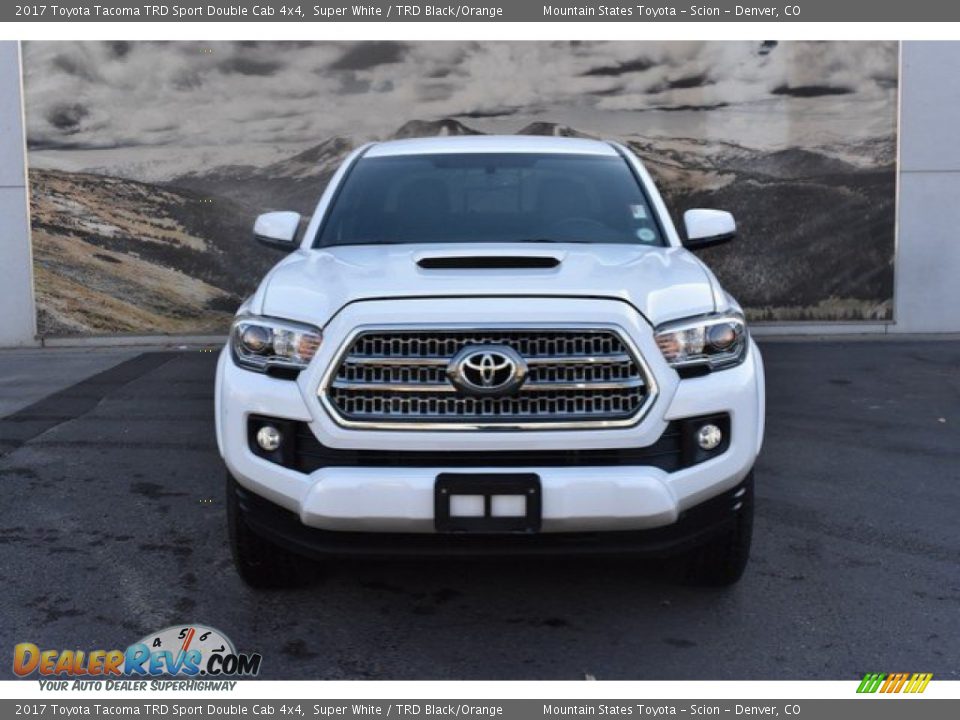 2017 Toyota Tacoma TRD Sport Double Cab 4x4 Super White / TRD Black/Orange Photo #8