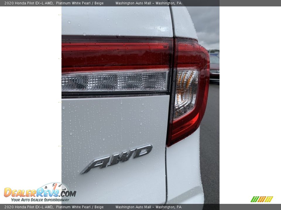2020 Honda Pilot EX-L AWD Platinum White Pearl / Beige Photo #25