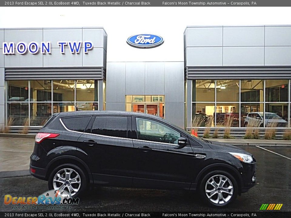 2013 Ford Escape SEL 2.0L EcoBoost 4WD Tuxedo Black Metallic / Charcoal Black Photo #1