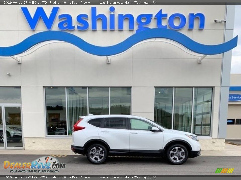 2019 Honda CR-V EX-L AWD Platinum White Pearl / Ivory Photo #1