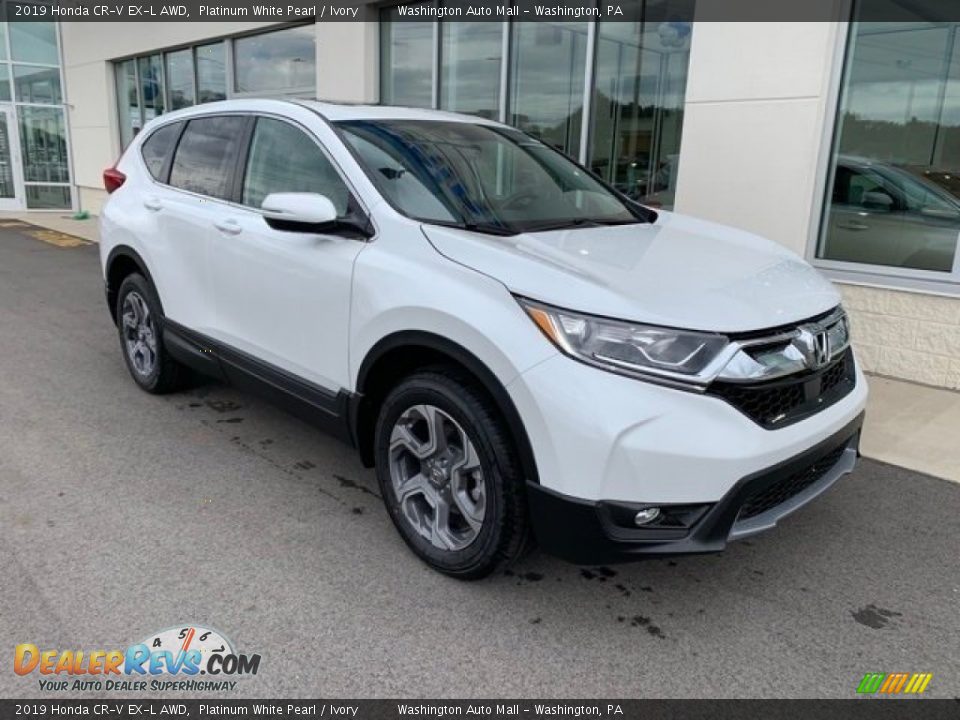 2019 Honda CR-V EX-L AWD Platinum White Pearl / Ivory Photo #2
