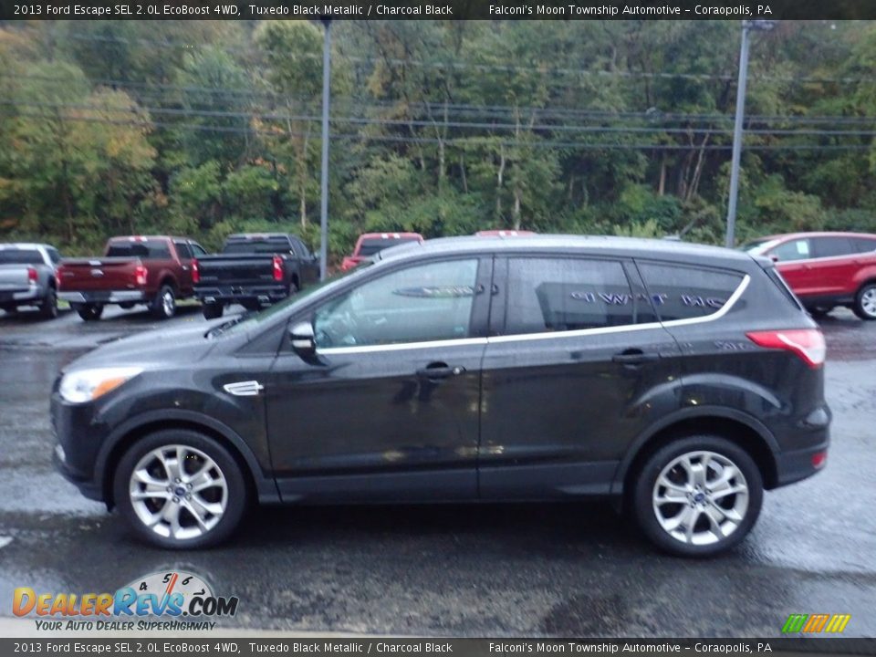 2013 Ford Escape SEL 2.0L EcoBoost 4WD Tuxedo Black Metallic / Charcoal Black Photo #6