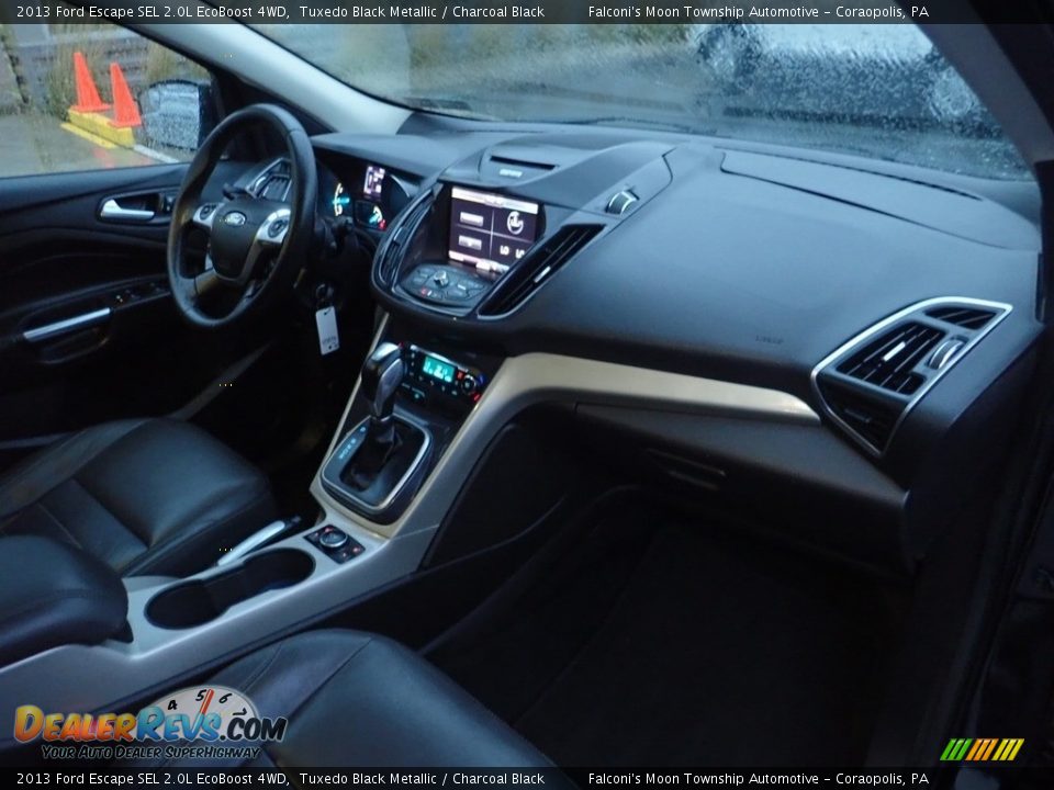 2013 Ford Escape SEL 2.0L EcoBoost 4WD Tuxedo Black Metallic / Charcoal Black Photo #12