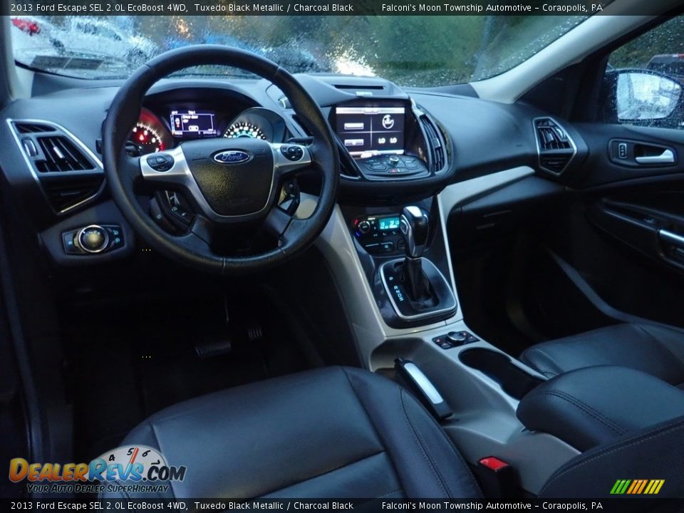 2013 Ford Escape SEL 2.0L EcoBoost 4WD Tuxedo Black Metallic / Charcoal Black Photo #17
