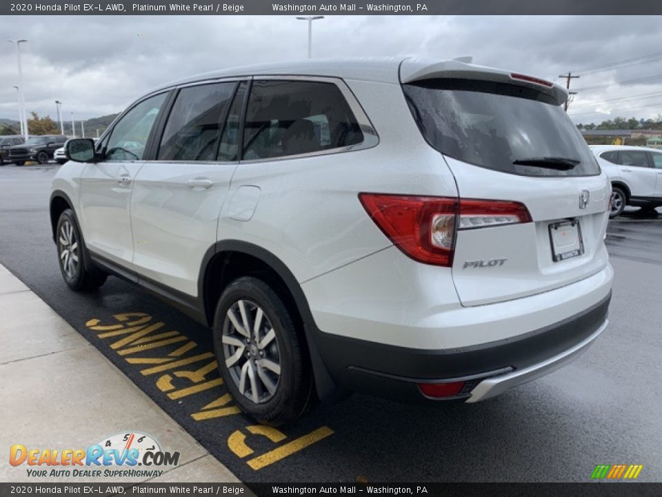 2020 Honda Pilot EX-L AWD Platinum White Pearl / Beige Photo #5