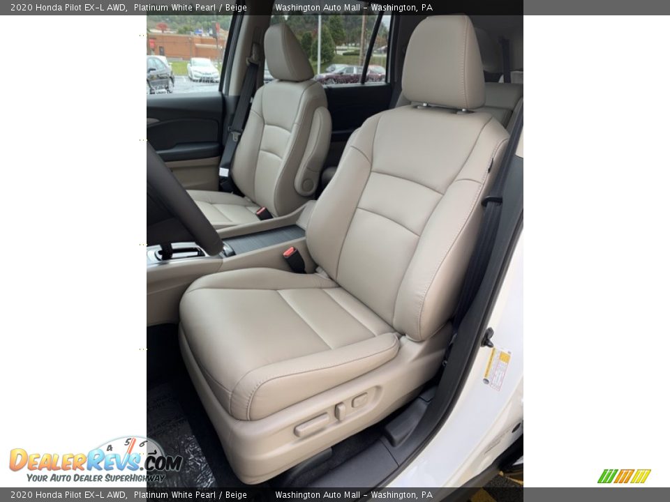 2020 Honda Pilot EX-L AWD Platinum White Pearl / Beige Photo #15