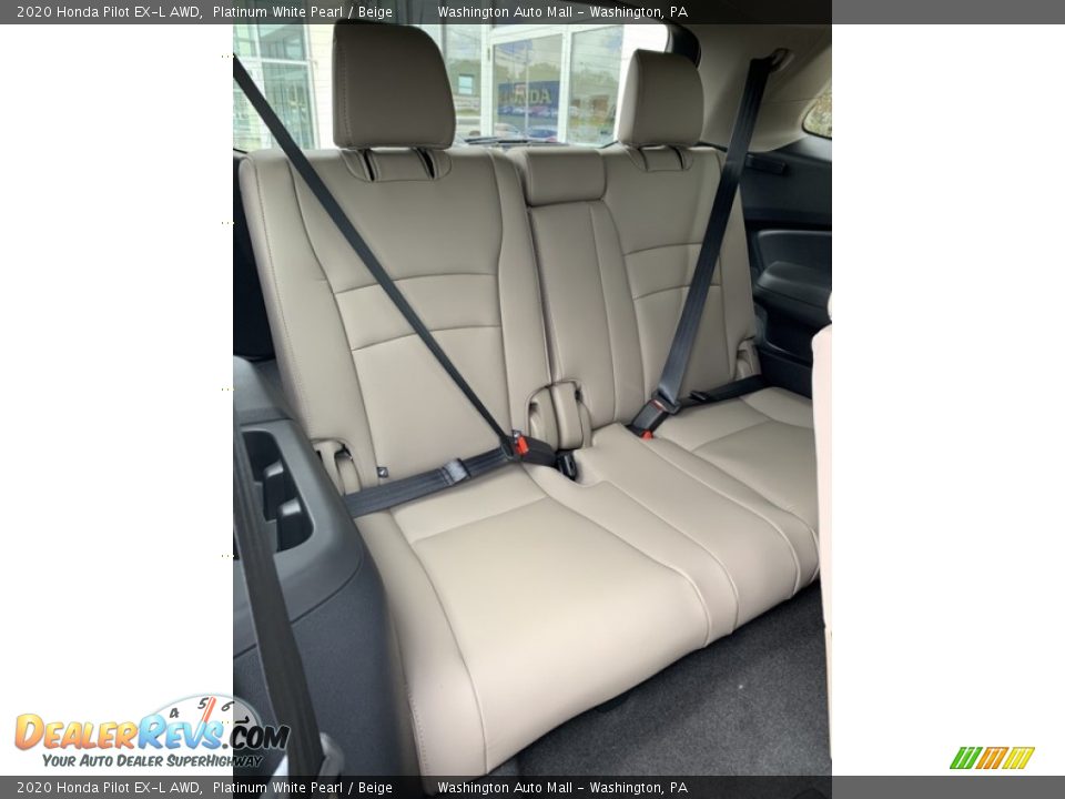 2020 Honda Pilot EX-L AWD Platinum White Pearl / Beige Photo #29