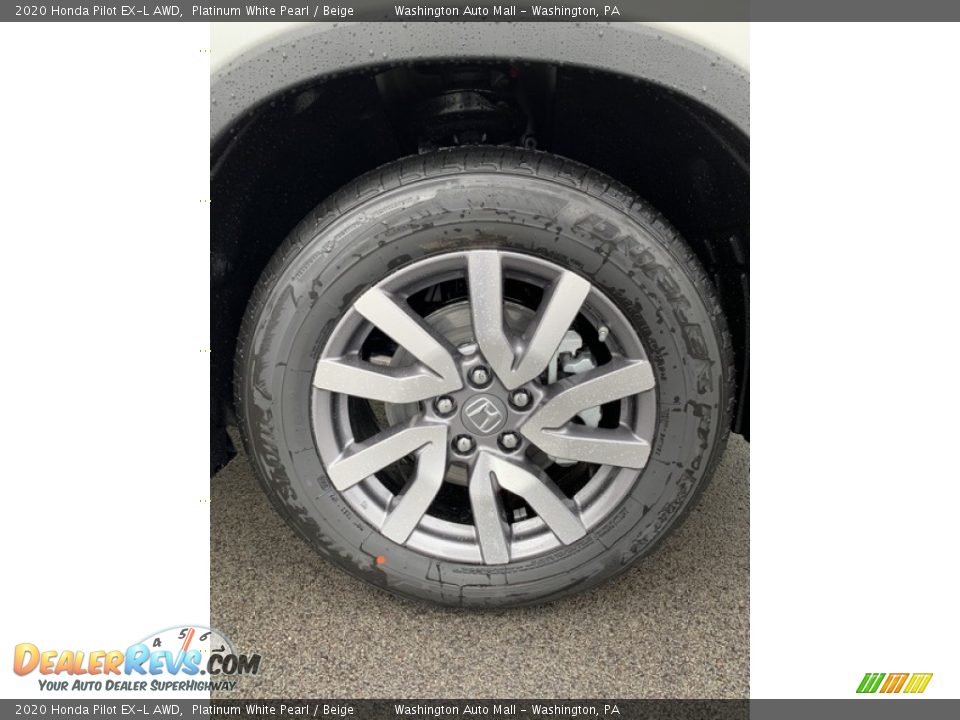 2020 Honda Pilot EX-L AWD Platinum White Pearl / Beige Photo #35