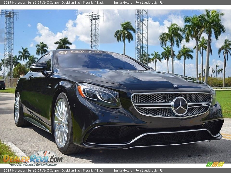 2015 Mercedes-Benz S 65 AMG Coupe Obsidian Black Metallic / Black Photo #1