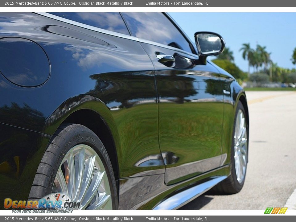 2015 Mercedes-Benz S 65 AMG Coupe Obsidian Black Metallic / Black Photo #7
