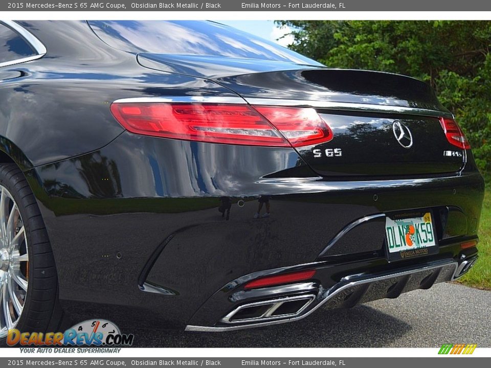 2015 Mercedes-Benz S 65 AMG Coupe Obsidian Black Metallic / Black Photo #10