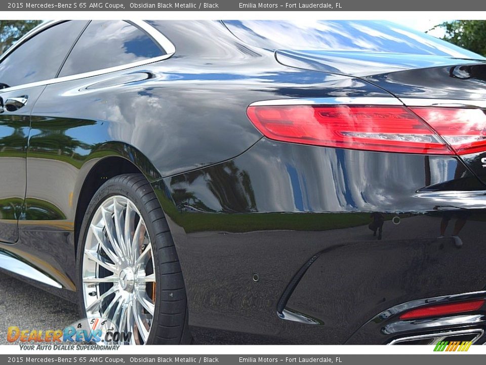 2015 Mercedes-Benz S 65 AMG Coupe Obsidian Black Metallic / Black Photo #12