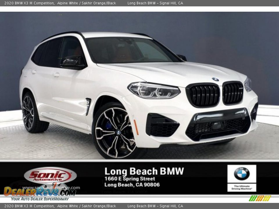 2020 BMW X3 M Competition Alpine White / Sakhir Orange/Black Photo #1