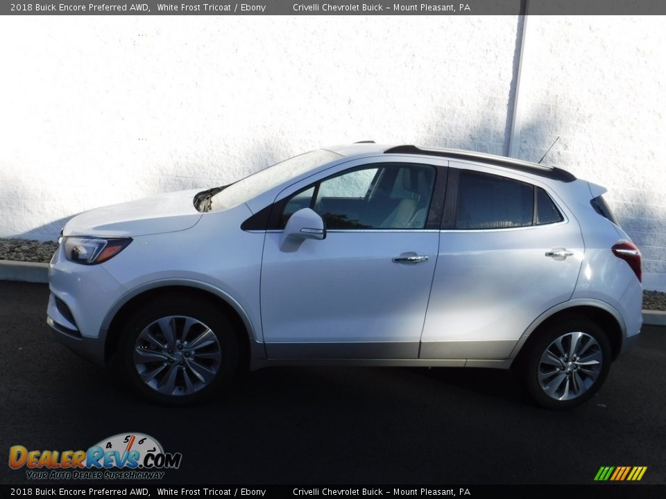 2018 Buick Encore Preferred AWD White Frost Tricoat / Ebony Photo #2
