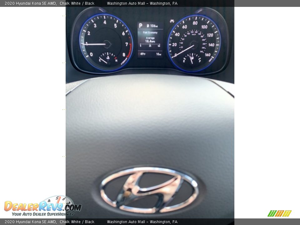 2020 Hyundai Kona SE AWD Chalk White / Black Photo #31