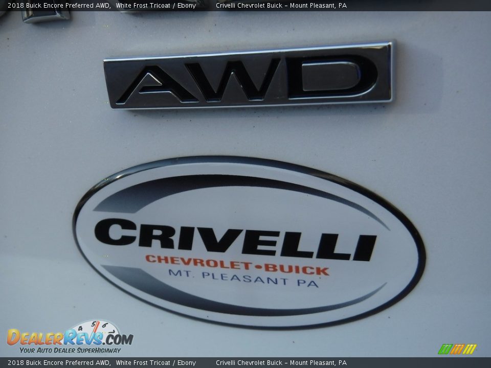 2018 Buick Encore Preferred AWD White Frost Tricoat / Ebony Photo #10