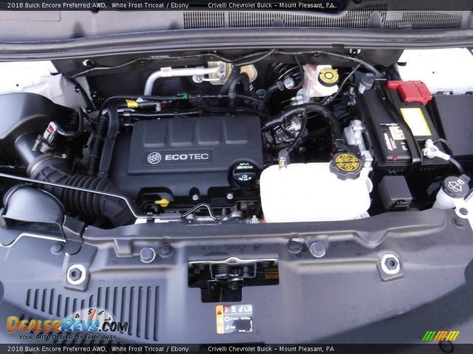 2018 Buick Encore Preferred AWD White Frost Tricoat / Ebony Photo #11