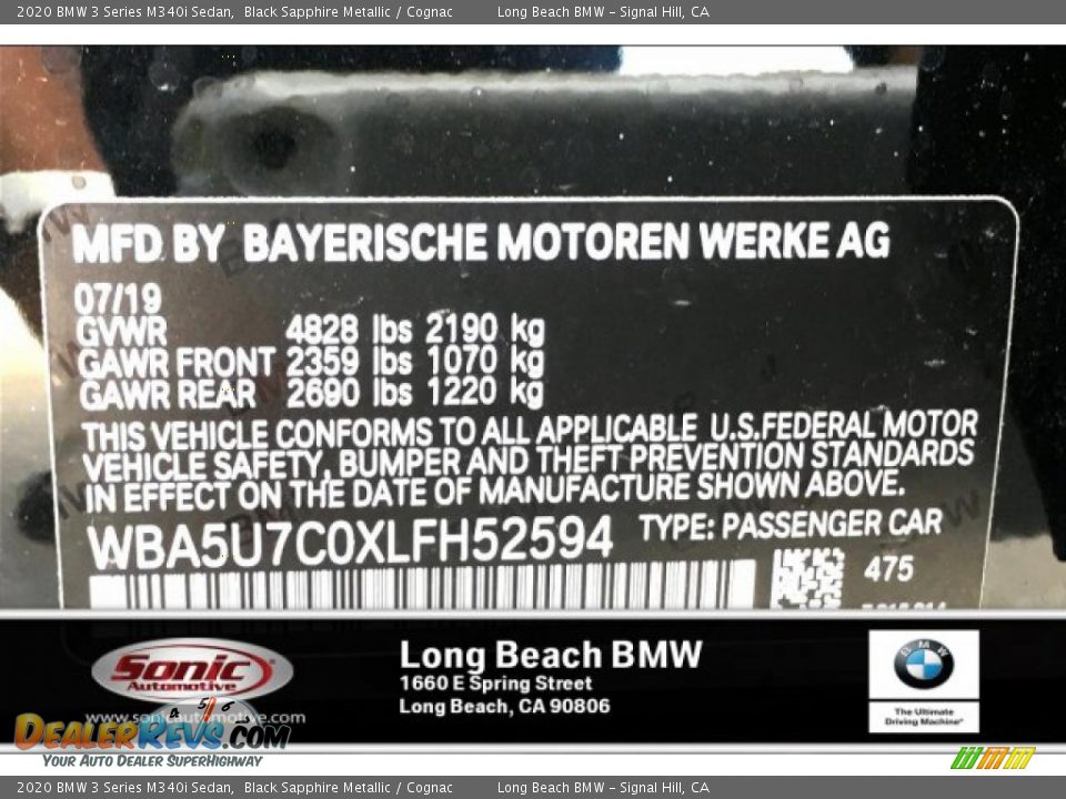 2020 BMW 3 Series M340i Sedan Black Sapphire Metallic / Cognac Photo #11