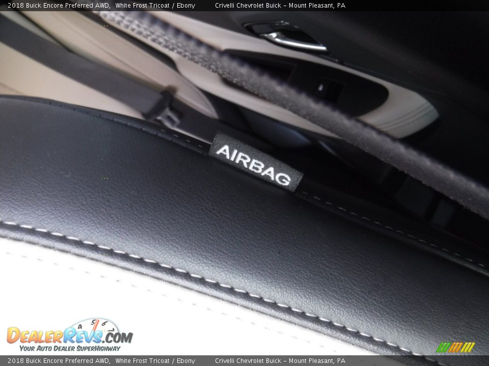 2018 Buick Encore Preferred AWD White Frost Tricoat / Ebony Photo #16