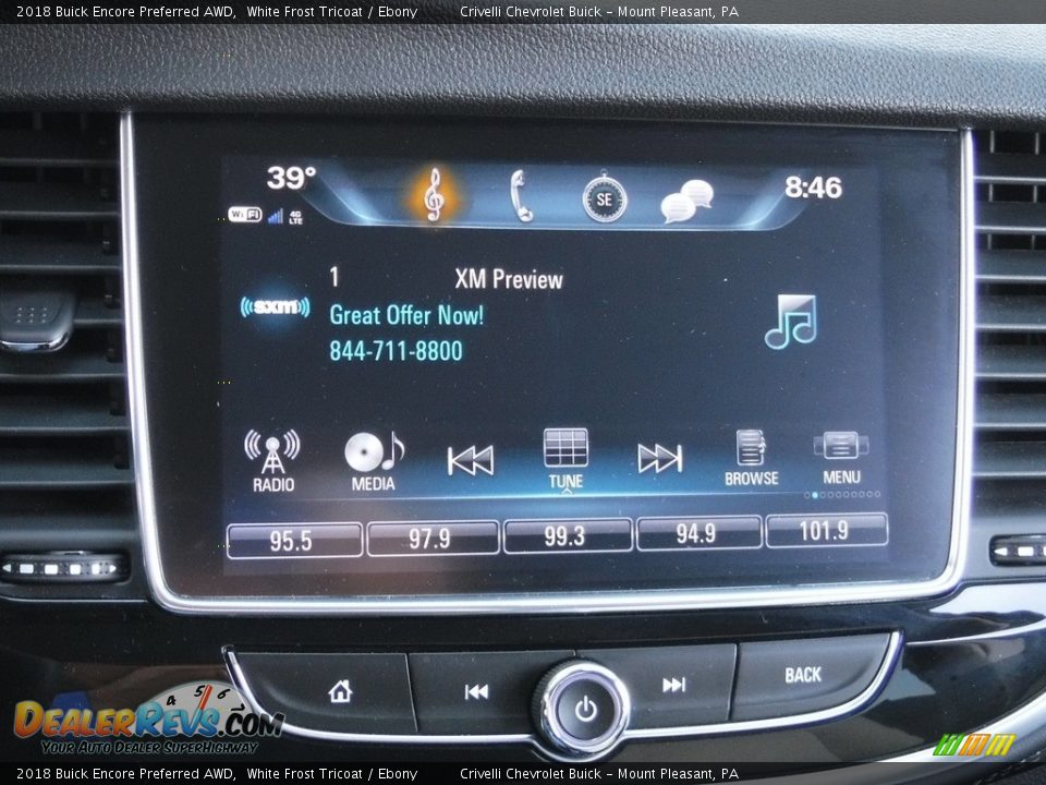 2018 Buick Encore Preferred AWD White Frost Tricoat / Ebony Photo #20