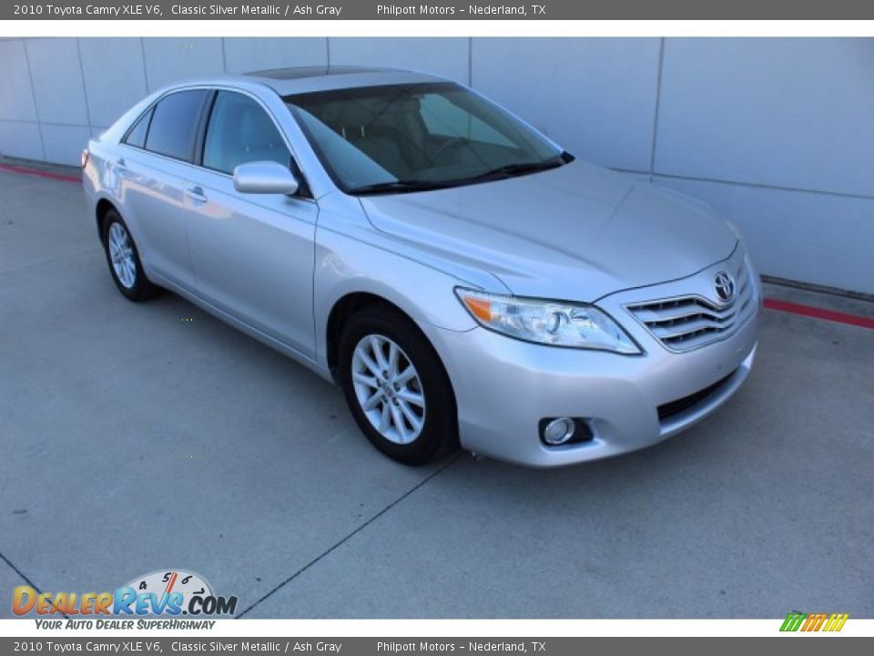 2010 Toyota Camry XLE V6 Classic Silver Metallic / Ash Gray Photo #2