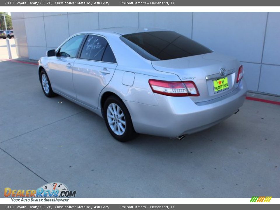 2010 Toyota Camry XLE V6 Classic Silver Metallic / Ash Gray Photo #6