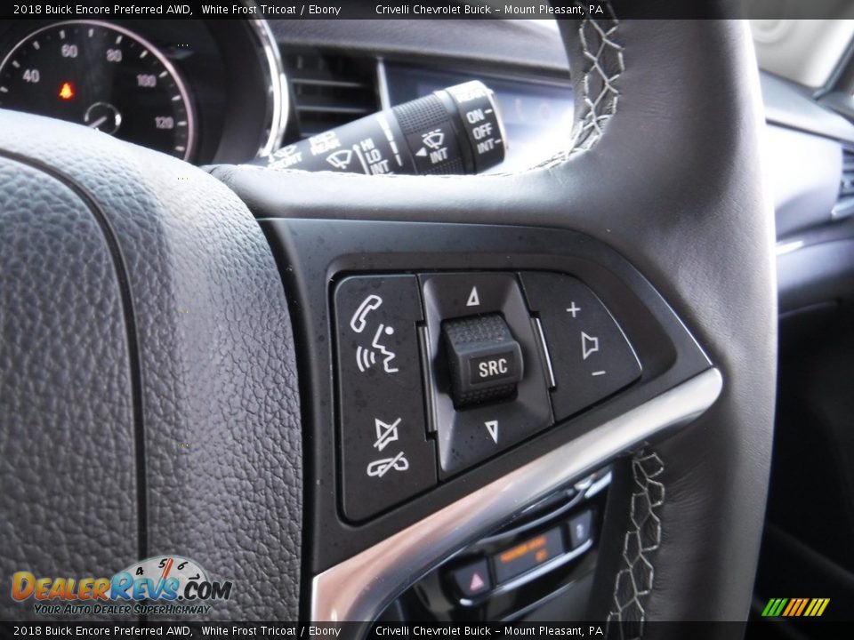 2018 Buick Encore Preferred AWD White Frost Tricoat / Ebony Photo #24