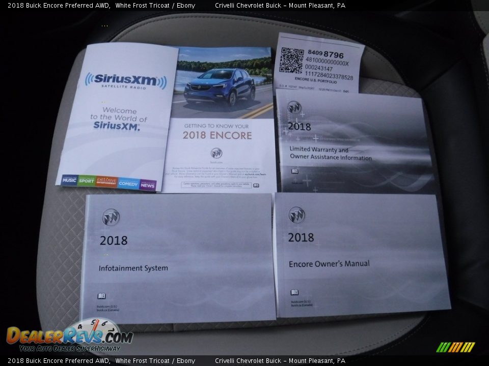 2018 Buick Encore Preferred AWD White Frost Tricoat / Ebony Photo #31