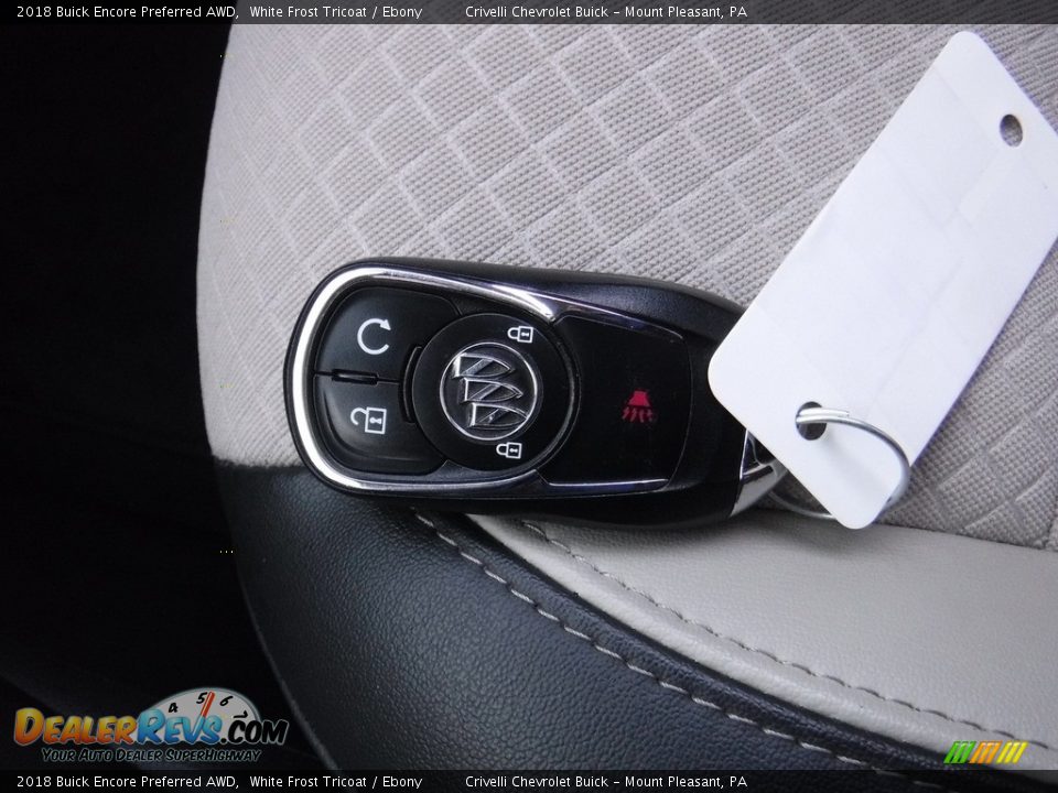 2018 Buick Encore Preferred AWD White Frost Tricoat / Ebony Photo #32