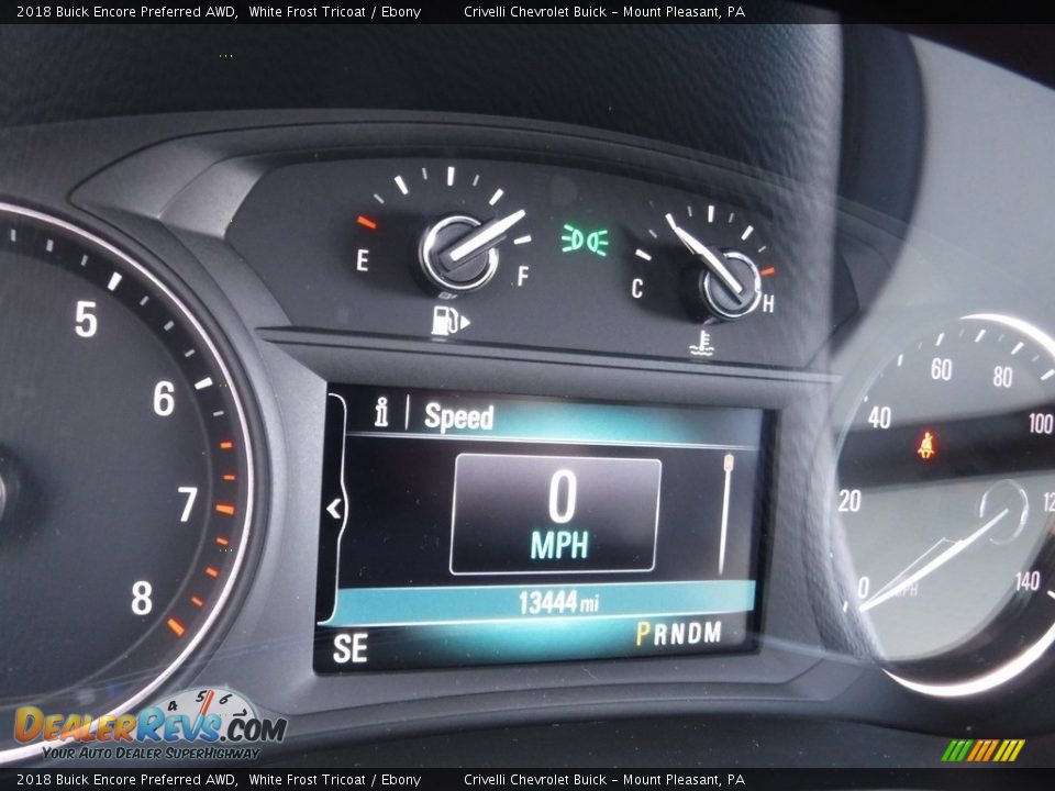 2018 Buick Encore Preferred AWD White Frost Tricoat / Ebony Photo #35