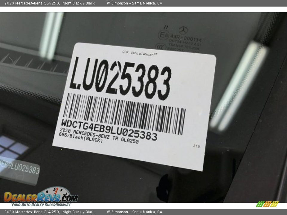 2020 Mercedes-Benz GLA 250 Night Black / Black Photo #11