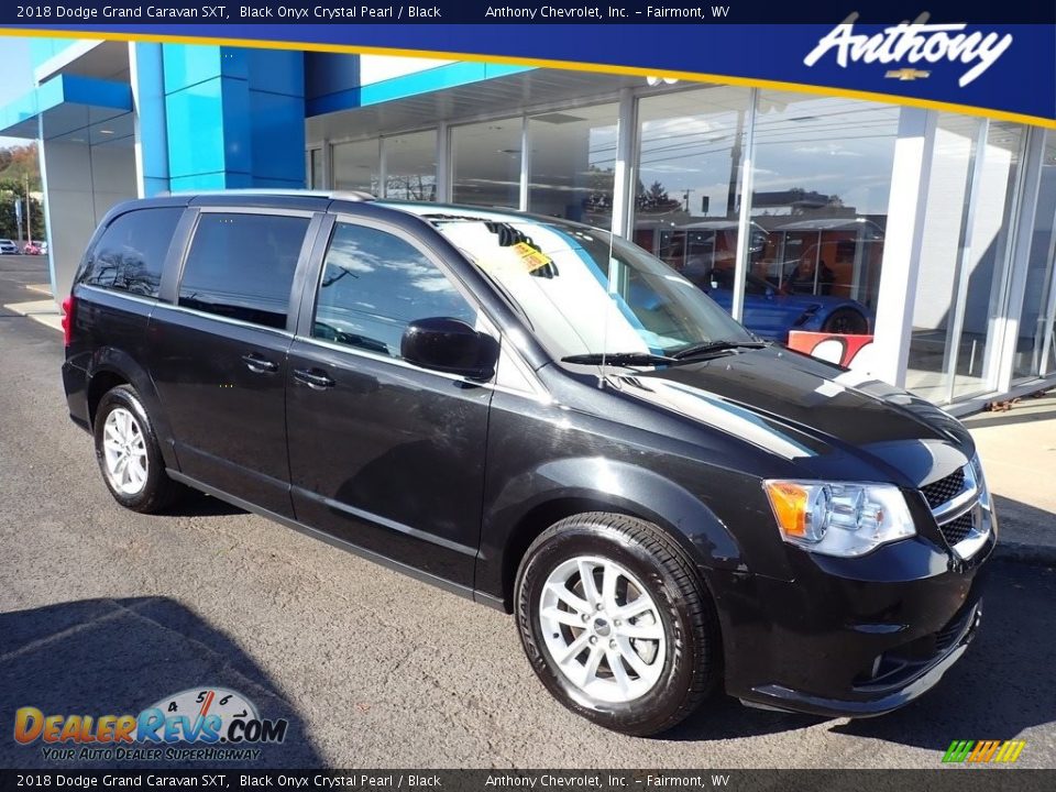 2018 Dodge Grand Caravan SXT Black Onyx Crystal Pearl / Black Photo #1