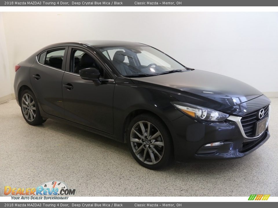 2018 Mazda MAZDA3 Touring 4 Door Deep Crystal Blue Mica / Black Photo #1
